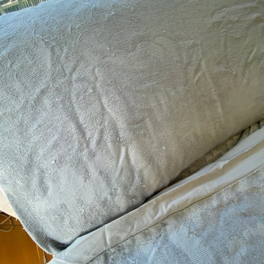 West Elm King Size Duvet Cover and 2 King Shams: Silky Tencel & Ikat Cotton Mate